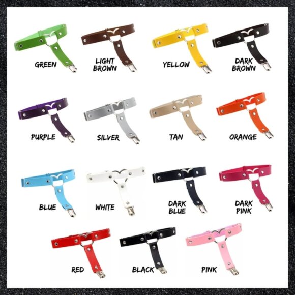 Dark Brown Studded Open Heart Leather Thigh Garter Harness Pair Set - Picture 13 of 14